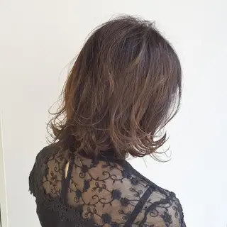 ミディアム カラー 美髪⭐︎髪質改善 井上　康司のヘアスタイル