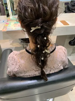 セミロング ヘアアレンジ 🫧透明感カラー/ ボブ/小笠原汐海🪽のヘアスタイル