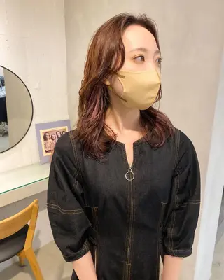 セミロング レイヤーカットのプロ 大人ヘア宮森貴志のヘアスタイル