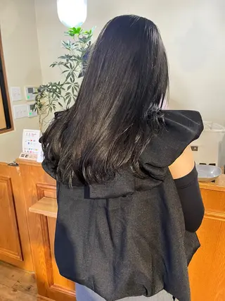 セミロング カラー 薬院:今泉/上川美幸 大人ヘア/暗髪カラーのヘアスタイル