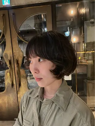ショート パーマ ヘアアレンジ 透明感/艶髪矯正 🪐takushiのヘアスタイル