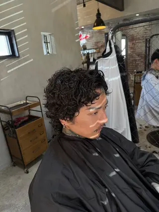 パーマ メンズ 松島 吏玖のヘアスタイル