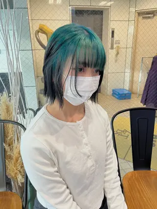 ミディアム カラー 💖デザインカラー/ タダ ハナカ💖のヘアスタイル