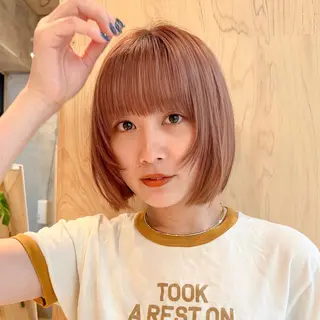 ショート カラー レイヤー/ベージュ /メンズsaraのヘアスタイル