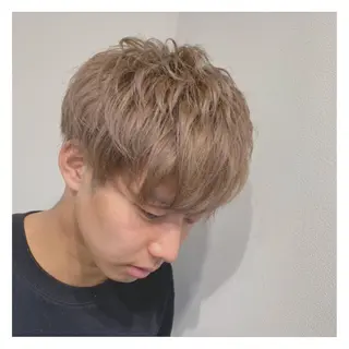 ショート カラー ヘアアレンジ メンズ ange☞ soutaのヘアスタイル