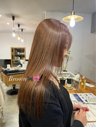 ロング カラー 松本 華林のヘアスタイル