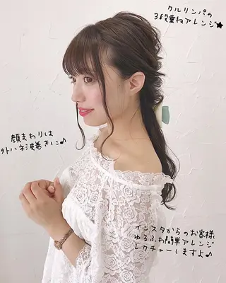 ヘアアレンジ 韓国ヘア&透けカラー keita🇰🇷のヘアスタイル