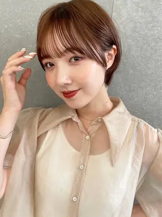 ショート 🎀大川 錬🎀 ブリーチなしWカラーのヘアスタイル