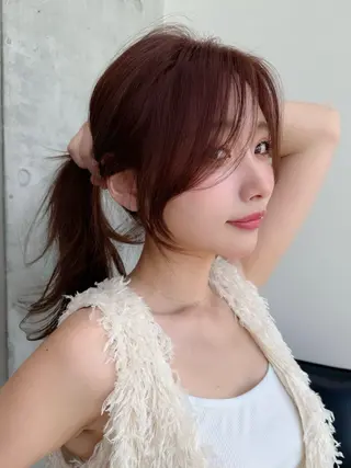 セミロング カラー KURO/韓国ヘア /レイヤーカットのヘアスタイル