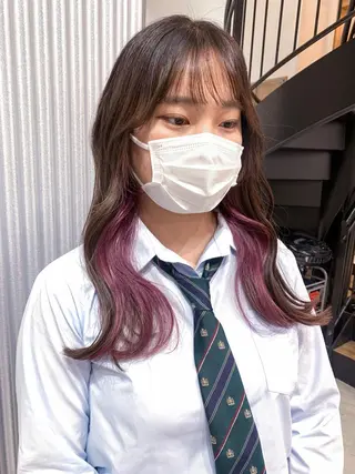 セミロング カラー ヘアアレンジ yuka .のヘアスタイル