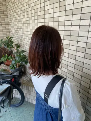 ミディアム カラー 大矢 萌美のヘアスタイル