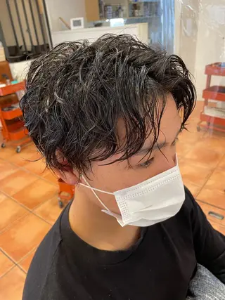 パーマ メンズ 美髪ストレート/ メンズヘア/中田海斗のヘアスタイル