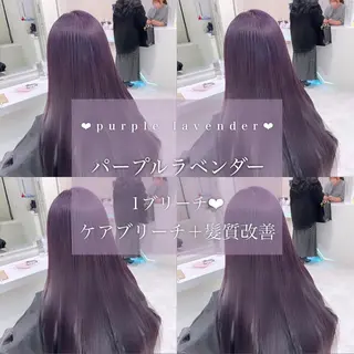 ロング カラー ヘアアレンジ 𝘳𝘺𝘰𝘬𝘢 髪質改善／ブリーチのヘアスタイル