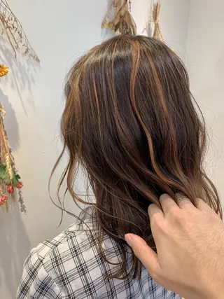 セミロング カラー 縮毛矯正/髪質改善 /韓国風　山川春輝のヘアスタイル