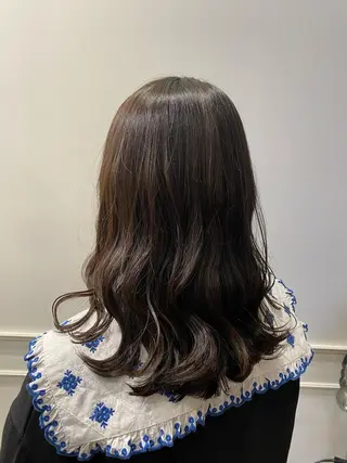 ロング カラー 福田 里央のヘアスタイル
