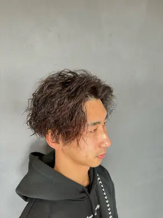 カラー パーマ メンズ 長屋 裕也のヘアスタイル