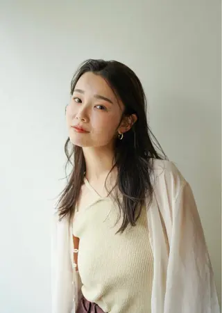 セミロング カラー THE DAY所属・AKI HASHIMOTOのヘアスタイル