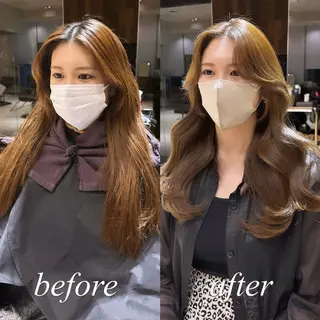 ロング カラー レイヤー/顔周り /透明感🩶高橋大のヘアスタイル