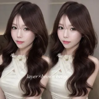 ロング カラー 似合わせレイヤー 美玖のヘアスタイル