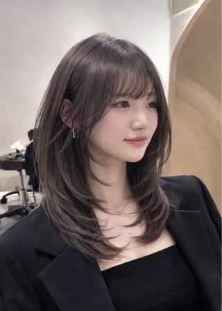 ミディアム 髪質改善SALON MIST＋所属・阪神尼崎駅徒歩2分 半個室サロン　小田稔のヘアスタイル