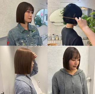 ショート リン🔔ボブ cut 柔らかベージュ🤎のヘアスタイル