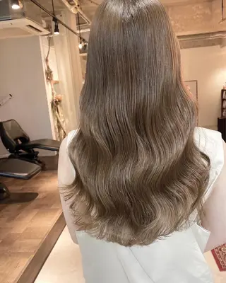 ロング カラー unico.所属・韓国ヘア/暖色カラー 新美多英のヘアスタイル