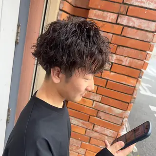 ショート パーマ メンズ 髪質改善|縮毛矯正 ◎店長◎Keitaのヘアスタイル