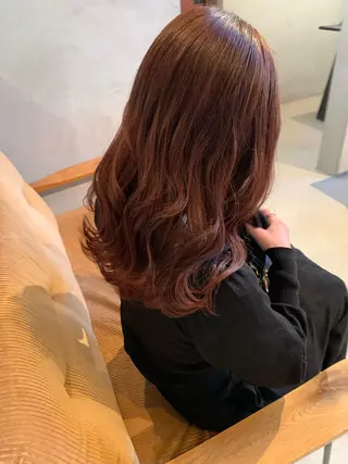 ロング カラー レイヤー/韓国ヘア 杉浦結梨のヘアスタイル