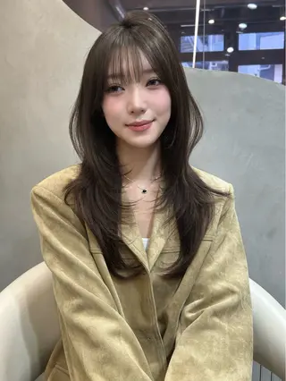 セミロング 大宮韓国ハッシュ🪽 GLROWseriのヘアスタイル