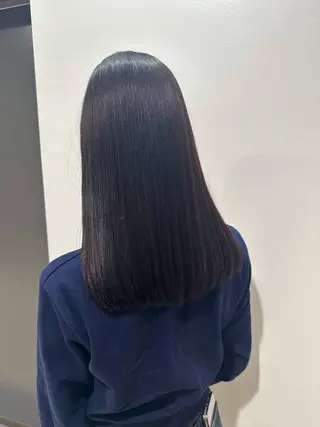 ロング カラー ブリーチ/艶カラー /縮毛矯正/みなのヘアスタイル