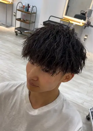 ショート パーマ メンズ Utata literie所属・嵯峨 大地/パーマ/ ハード系/特殊系のヘアスタイル