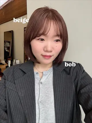 ショート 似合わせ/ベージュ /レイヤー/りほ🤍のヘアスタイル