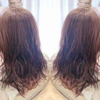 ロング パーマ 地毛風ストレート ⚡️下ノ村柊斗⚡️のヘアスタイル