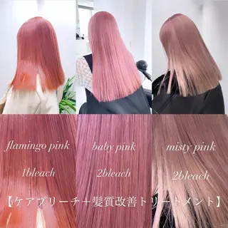 ロング カラー ヘアアレンジ 𝘳𝘺𝘰𝘬𝘢 髪質改善／ブリーチのヘアスタイル