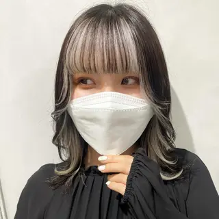 ミディアム カラー デザインカラー/パー マ🦖外岡咲希🦖のヘアスタイル
