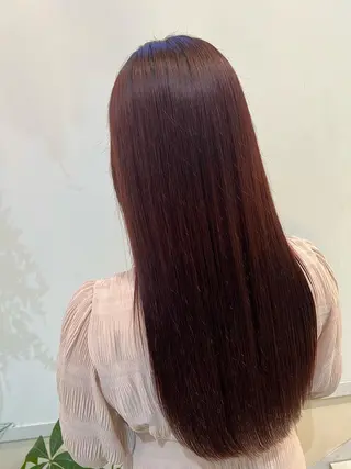 カラー ブリーチしない暖色 カラー🥀杉 優菜のヘアスタイル