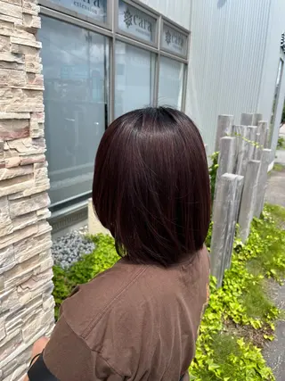 ミディアム カラー 諸岡 玲のヘアスタイル