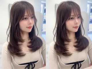 ロング 韓国ヘア　野々山 ゆうとのヘアスタイル