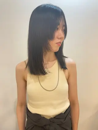 ミディアム 透明感ニュアンス 柔らかstyle🤍のヘアスタイル