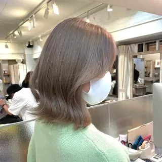 ミディアム カラー SALOWIN 新宿三丁目EAST所属・韓国レイヤー🇰🇷 layercut✂️のヘアスタイル