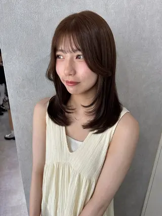 ロング カラー 赤み無し柔らかカラー 【梅田】madokaのヘアスタイル