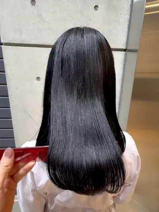 ロング カラー パーマ/カラーモデル ななほのヘアスタイル