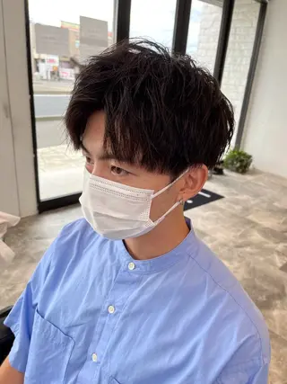 メンズ ⚡️メンズ/波巻き/ 片岡篤宣/水戸⚡️のヘアスタイル