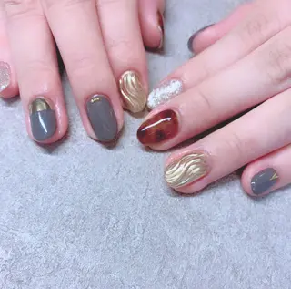 カラー ネイル Cozy_ ilumのネイルデザイン