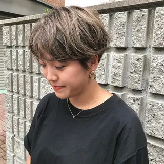 ショート カラー レイヤー/顔周り /AKARIのヘアスタイル