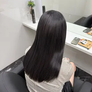 セミロング カラー パーマ ヘアアレンジ メンズ キッズ ケアブリーチ/ 髪質改善/上質艶髪のヘアスタイル