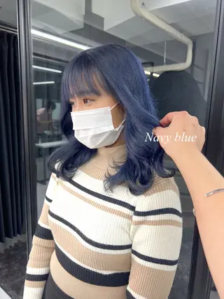 セミロング カラー シールエクステ特化 ハイトーン、NANAのヘアスタイル