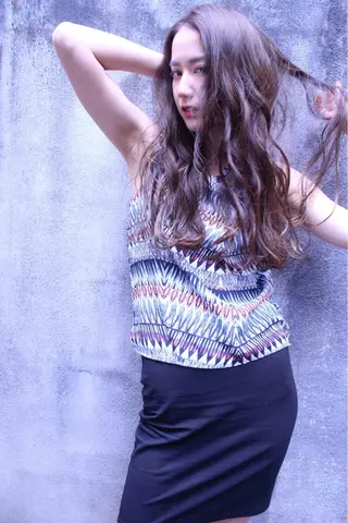 ロング カラー パーマ vato マンツーマンサロンのヘアスタイル