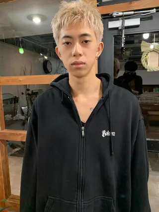 ショート カラー メンズ 似合わせウルフ/ レイヤー/山本祐輔のヘアスタイル