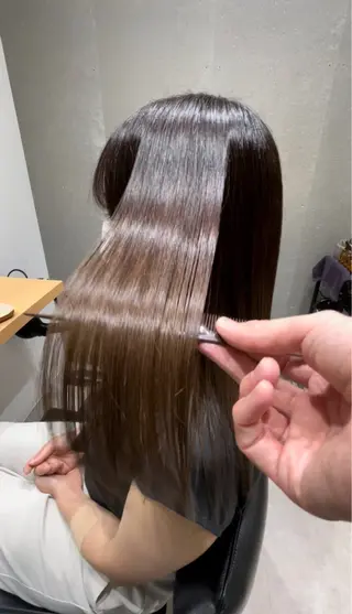 セミロング 髪質改善ヘアケア 艶髪特化/上田のヘアスタイル